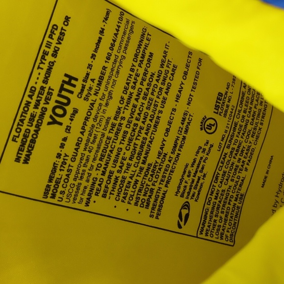 RAVE Sports Youth Neoprene Life Vest for Kids 50-90lb Summer Outdoor Activities - Picture 6 of 7